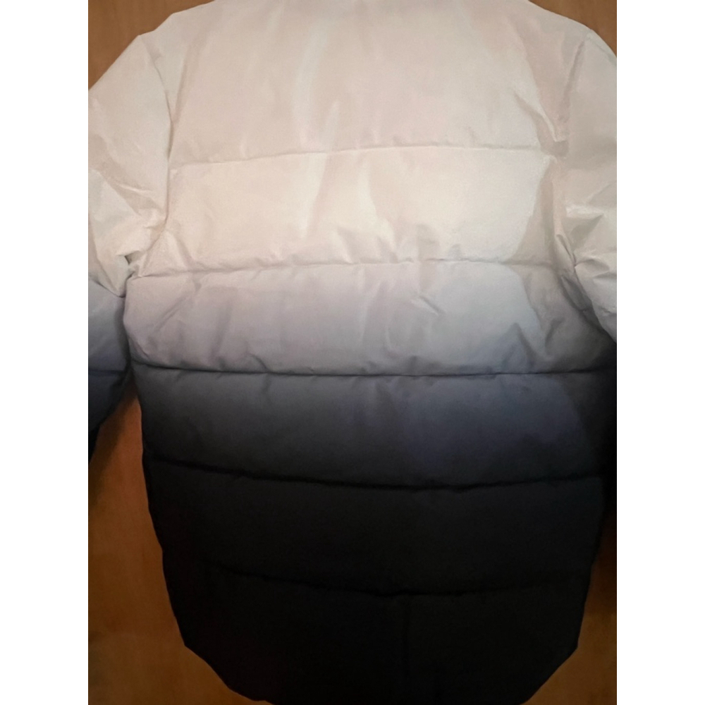 NWT NFL Steelers Puffer Jacket Women’s Size S Black & White Ombre - Picture 5 of 15